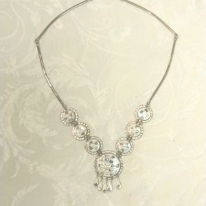 COPY - 18 inch Sterling Silver plated Mother of Pearl Necklace.